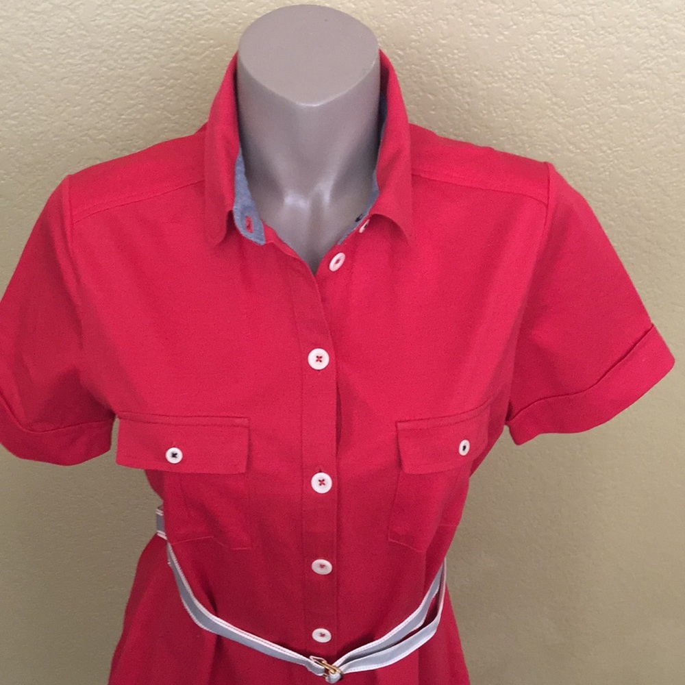 NWT MNG by Mango Red Polo Dress, Pockets ❤️ XXL